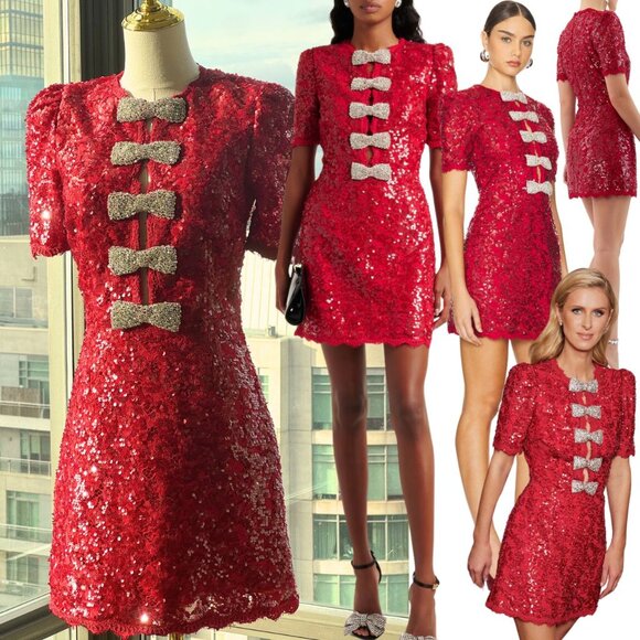 Rebecca Vallance Dresses & Skirts - 🆕 REBECCA VALLANCE 🧿 NWOT x Nicky Hilton Leyla Short Sleeve Mini Dress, Sz US2